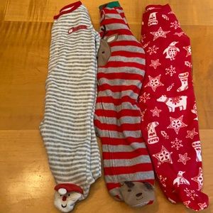Christmas Fleece Footie Pajamas Bundle